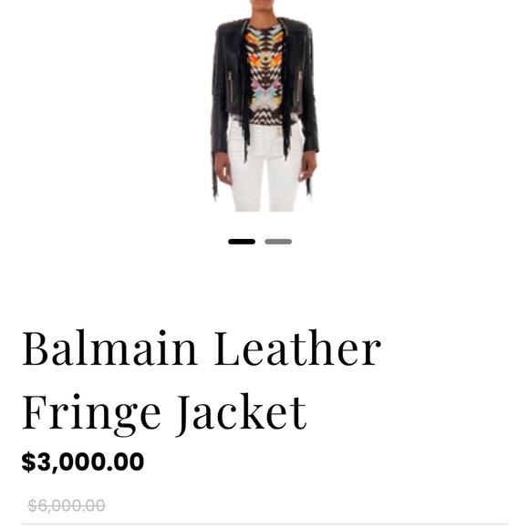 Balmain Paris Genuine Lamb Skin Biker Leather Jacket Size 42 FR - Picture 8 of 10